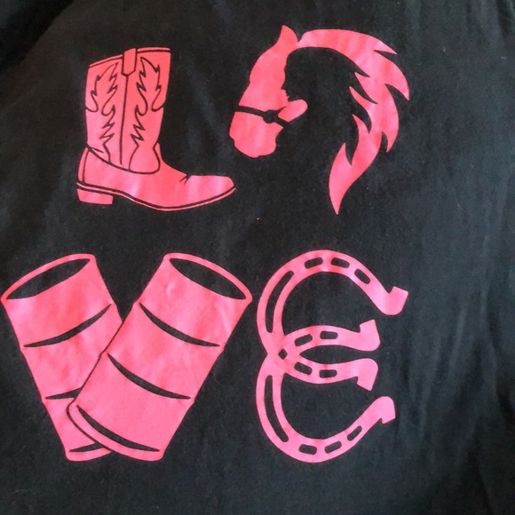 ❤️3X20 Women’s Black/ Fuchsia Cowboy Graphic Tee | S - Picture 9 of 11